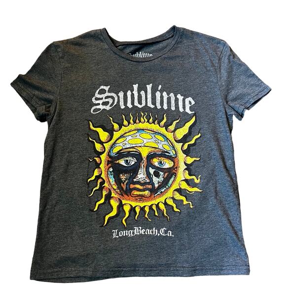 Sublime Women's XS Skater Grunge Sun Graphic T-shirt - Picture 1 of 3